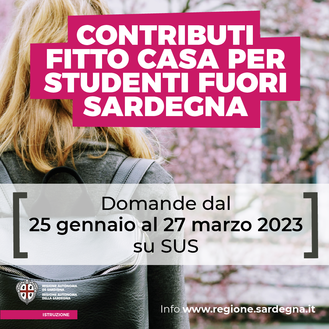 Contributi fitto casa per studenti fuori Sardegna